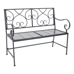 Παγκάκι 2 Θέσεων Cazpo 137-000009 114x45x90cm Anthracite Διθέσιος