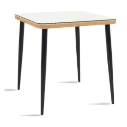 Τραπέζι Naoki 140-000001 80x80x78cm Black-Natural