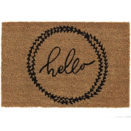 Πατάκι Εισόδου E-Coco 002 Hello 40X60cm Beige-Black Sdim 40Χ60