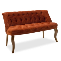 Καναπές Loreta Διθέσιος 146-000002 123x65x73cm Burgundy Βελούδο, Ξύλο