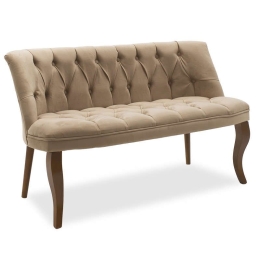Καναπές Loreta Διθέσιος 146-000003 123x65x73cm Walnut Βελούδο, Ξύλο