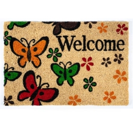 Πατάκι Εισόδου Ruco Print 400 Welcome Butterfly 40X60cm Beige-Multi Sdim 40Χ60