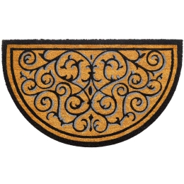 Πατάκι Εισόδου Ruco Design 102 Half Round 45X75cm Beige-Black Sdim 45X75