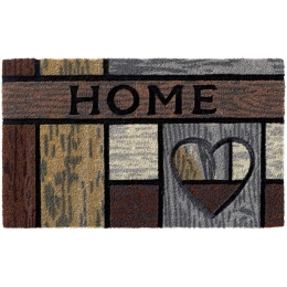 Πατάκι Εισόδου Ruco Style 006 Wooden Heart 45X75cm Brown-Beige Sdim 45X75
