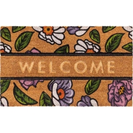 Πατάκι Εισόδου Ruco Style Welcome Flowers Centre 009 45x75cm Beige-Multi Sdim 45X75