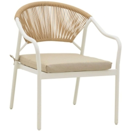 Πολυθρόνα Jerqui 152-000019 60x64x78cm Natural-Ecru