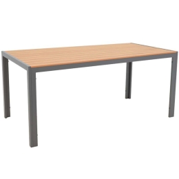 Τραπέζι Nares 152-000030 180x90x72,5cm Anthracite-Natural