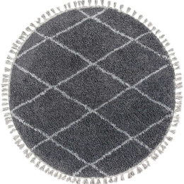 Χαλί Blake 000 Round Charcoal Tesso Living 155X155 Round