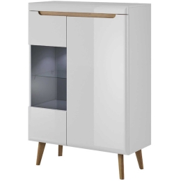 Βιτρίνα Riviera I 17104-NR White 90X134X40 cm Mdf,Γυαλί