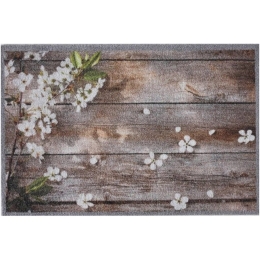 Πατάκι Εισόδου Impression 160 Flowers on Wood 40X60cm Beige Sdim 40Χ60