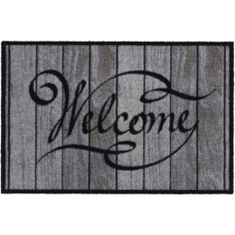 Πατάκι Εισόδου Ambiance 315 Welcome Wood Classic 50X75cm Grey Sdim 50X75