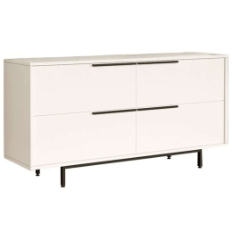 Μπουφές Lebon 176-000141 160x44,5x74cm White-Black Μοριοσανίδα, Μελαμίνη