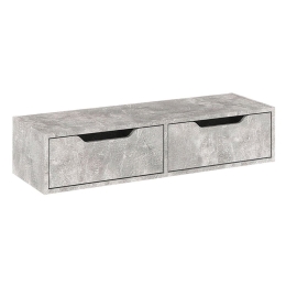 Κονσόλα - Τουαλέτα Επιτοίχια Alberto 184-000110 100x32,5x22cm Grey-Marble