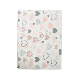 Πάνα Βρεφική Hearts 09 Coral DimCol 80x80cm 100% Βαμβάκι