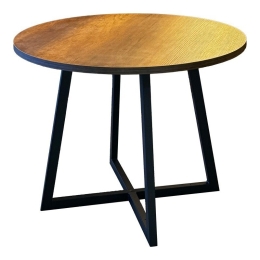 Τραπέζι Sarah 197-000302 Φ90x75cm Walnut-Black