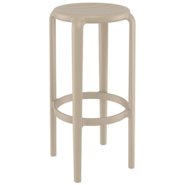 Σκαμπό Μπαρ Tom 20.0795 36x36x75cm Taupe Siesta