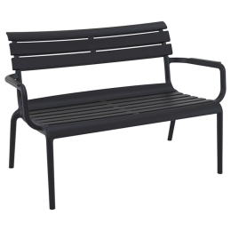 Καναπές - Παγκάκι Paris 20.0856 116x70x75cm Black Διθέσιος