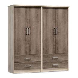 Ντουλάπα Τετράφυλλη Olyms 200-000163 Castillo-Toro 162x57x183 Μελαμίνη