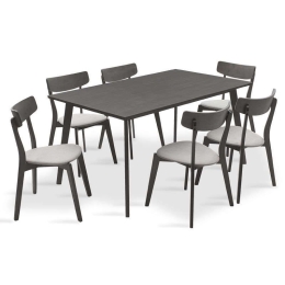 Τραπεζαρία Benson - Toto Σετ 7τμχ 200-000193 150x90x75cm Rustic Grey 6 Θέσεων