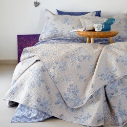 Κουβερλί Amelia Beige-Blue Melinen Μονό Microfiber