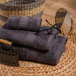 Πετσέτες Kenzo (Σετ 3τμχ) Anthracite Melinen Σετ Πετσέτες 70x140cm 100% Βαμβάκι
