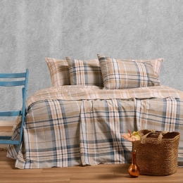Σεντόνια Jonas (Σετ 3τμχ) Stone Blue Melinen Διπλό 205x270cm 100% Βαμβάκι