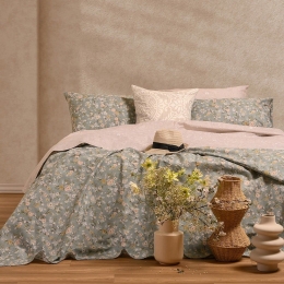 Σεντόνια Amy Με Λάστιχο (Σετ 4τμχ) Aqua Melinen Υπέρδιπλο 160x232cm 100% Βαμβάκι