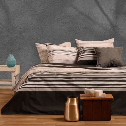 Σεντόνια Arion Με Λάστιχο (Σετ 4τμχ) Grey Melinen Διπλό 150x232cm Βαμβάκι-Πολυέστερ