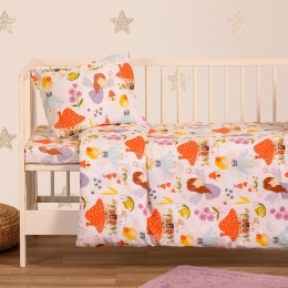 Παπλωματοθήκη Βρεφική Magic Peach Melinen 110x160cm 100% Βαμβάκι
