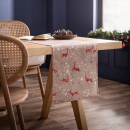 Runner Χριστουγεννιάτικο 126 Beige-Red Gofis Home 37X160