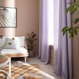 Κουρτίνα Combe 502/ 19 Με Τρουκς Violet Gofis Home 200X275cm Πολυέστερ