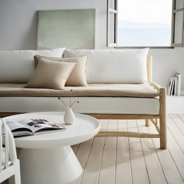 Κάλλυμα Sofa Quilt Valerie 381 Natural Beige Gofis Home Διθέσιο 80x200cm 100% Βαμβάκι