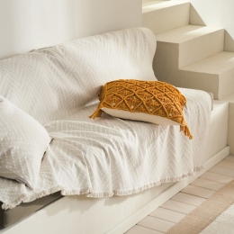 Ριχτάρι Ori 401 Natural Beige Gofis Home Τετραθέσιο 180x350cm Βαμβάκι-Πολυέστερ
