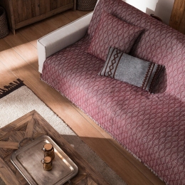 Ριχτάρι Peacock 935/ 02 Cherry Gofis Home Διθέσιο 180x250cm Βαμβάκι-Ακρυλικό