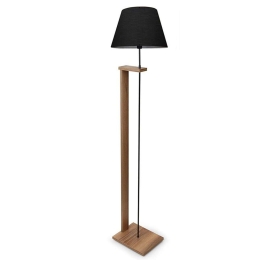 Φωτιστικό Δαπέδου PWL-1081 Φ38x150cm 1xE27 Black-Walnut