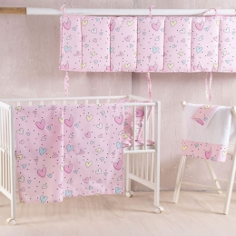 Πάπλωμα Βρεφικό Pop Hearts Pink Ρυθμός 110x150cm 100% Βαμβάκι