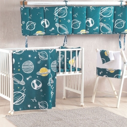 Πάπλωμα Βρεφικό Saturn Petrol Ρυθμός 110x150cm 100% Βαμβάκι