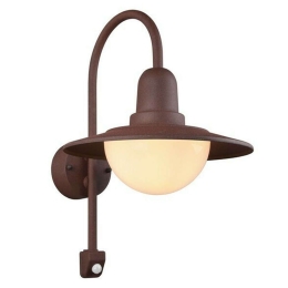 Φωτιστικό Τοίχου - Απλίκα Norman 207269124 1xE27 40W 38x30x45cm Με Αισθητήρα Rusty Trio Lighting