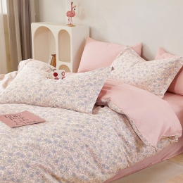 Κουβερλί Taryn (Σετ 3τμχ) Pink Ρυθμός Υπέρδιπλo 220x240cm 100% Βαμβακοσατέν