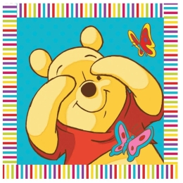 Λαβέτα Βρεφική Disney Winnie 01 Digital Print DimCol Λαβέτα 30x30cm 100% Βαμβάκι