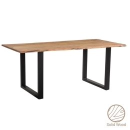 Τραπέζι Slim 223-000019 200x100x75.6cm Walnut-Black