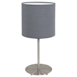 Φωτιστικό Επιτραπέζιο Pasteri 31596 Grey Eglo Μέταλλο,Ύφασμα
