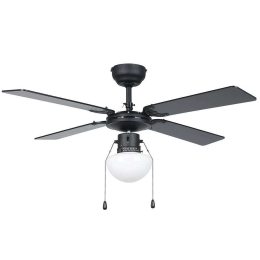 Ανεμιστήρας Οροφής Με Φως Fortaleza 35122 Φ106,6x42cm E27 IP20 Black Eglo Διάμετρος 106,6cm