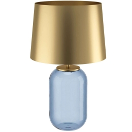 Φωτιστικό Επιτραπέζιο Cuite 390064 Φ35x60,5cm 1xE27 40W Petrol-Brass Eglo Ατσάλι,Γυαλί