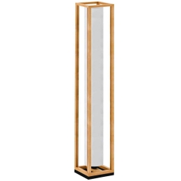Φωτιστικό Δαπέδου Granados 390103 20x20x140cm 4xE27 25W Brown-White Eglo Ατσάλι,Ύφασμα,Ξύλο