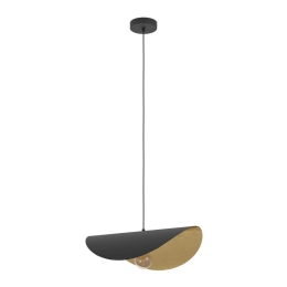 Φωτιστικό Οροφής Κρεμαστό Saceda 390393 Ε27 53x37x150cm Black-Gold Eglo