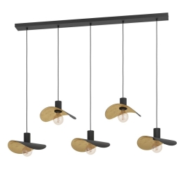 Φωτιστικό Οροφής - Ράγα Saceda 390396 3xΕ27 125x29x150cm Black-Gold Eglo