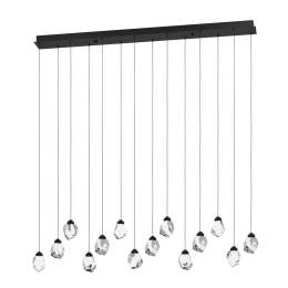 Φωτιστικό Οροφής - Ράγα Sindicat 390414 14xLed Dim 140x12x220cm Black-Clear Eglo