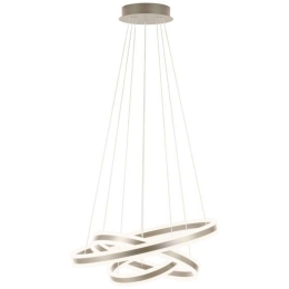 Φωτιστικό Οροφής 39314 Tonarella Led 3XRing Champagne Eglo Μέταλλο,Πλαστικό