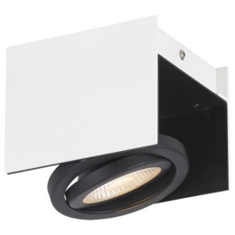Φωτιστικό Οροφής-Σποτ 39315 Vidago Led/1 White-Black Eglo Μέταλλο,Αλουμίνιο